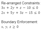 Linear Constraints